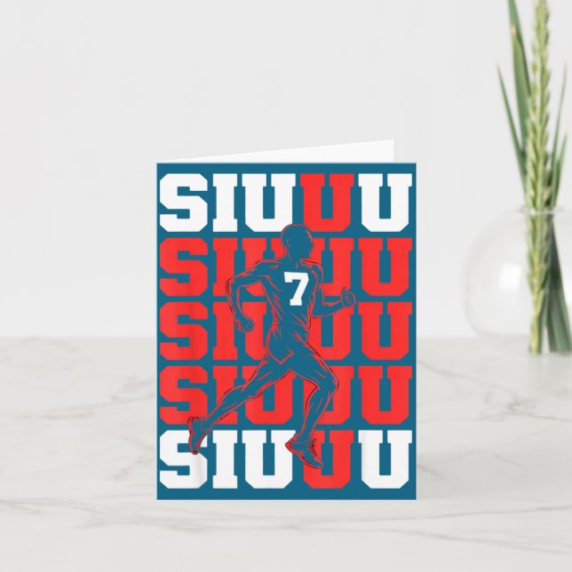 Tarjeta Siuuuu Fan Soccer Lovers Soccer s Player Joke (Anverso)