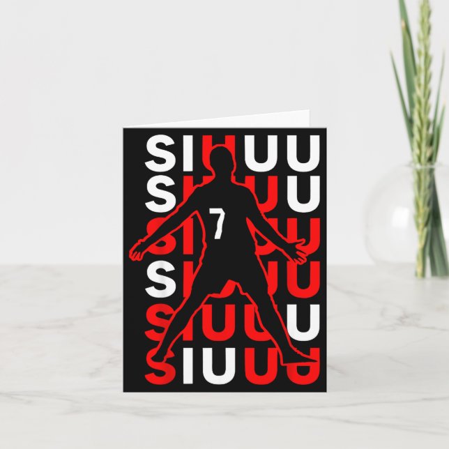 Tarjeta Siuuuu Funny Soccer Present For Soccer Lovers Fan  (Anverso)