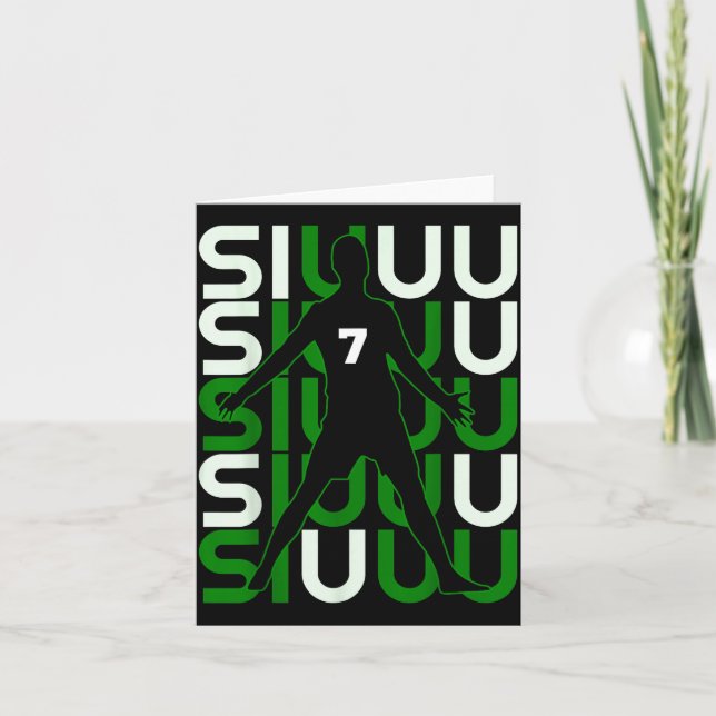 Tarjeta Siuuuu Funny Soccer Present For Soccer Lovers Fan  (Anverso)
