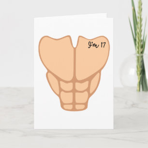 Tarjeta Six Pack Soy 17th Birthday Funny Men