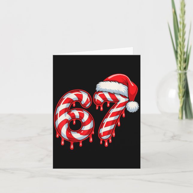 Tarjeta Six Seven 67 6 7 Kids 67 Boys Youth 6-7 Meme Candy (Anverso)