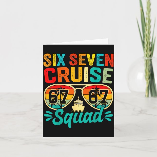 Tarjeta Six Seven 67 Cruise Squad 2025 Funny Kids Cruise M (Anverso)