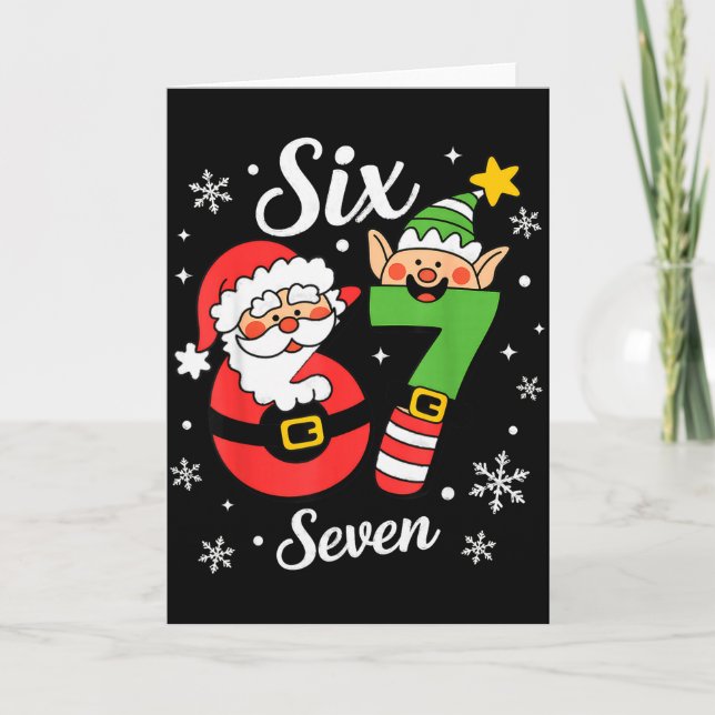 Tarjeta Six Seven 67 Elf Santa Christmas  (Anverso)