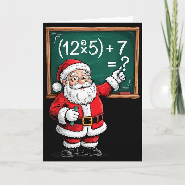 Tarjeta Six Seven 67 Meme Santa Math Teacher Christmas Men (Anverso)