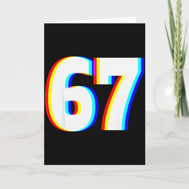 Tarjeta Six Seven 6 7 Edm Optical Illusion  (Anverso)