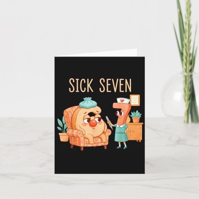 Tarjeta Six Seven 6 7 Funny 67 Gen Alpha Slang 6-7 Meme Nu (Anverso)