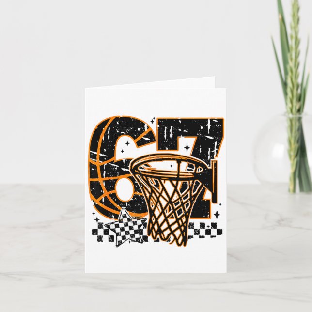 Tarjeta Six Seven Basketball, Funny 67 Basketball, Retro G (Anverso)