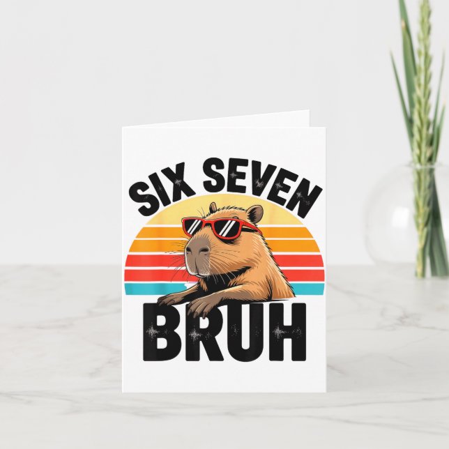 Tarjeta Six Seven Bruh 67 Meme Capybara  (Anverso)