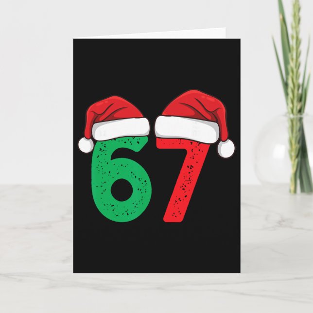 Tarjeta Six Seven Christmas 6 7 Meme Funny Christmas  (Anverso)
