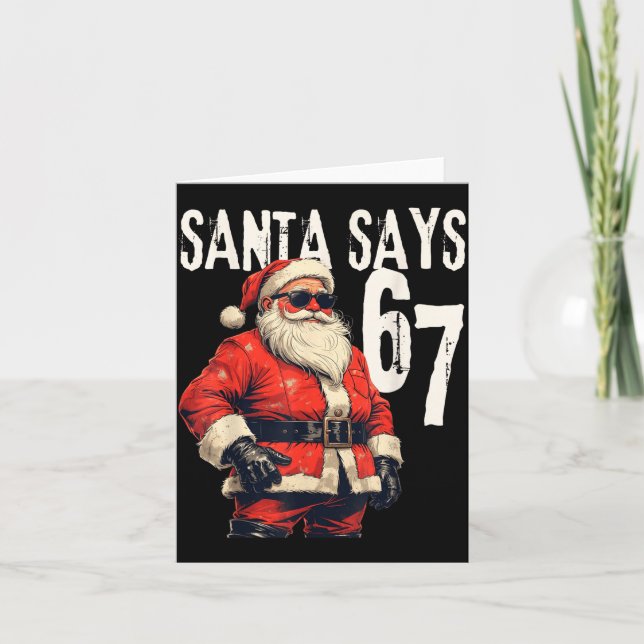 Tarjeta Six Seven Christmas Meme 67 Funny  (Anverso)