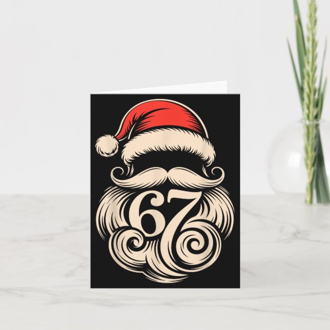 Tarjeta Six Seven Christmas Santa Meme 6 7 Holiday Humor D (Anverso)