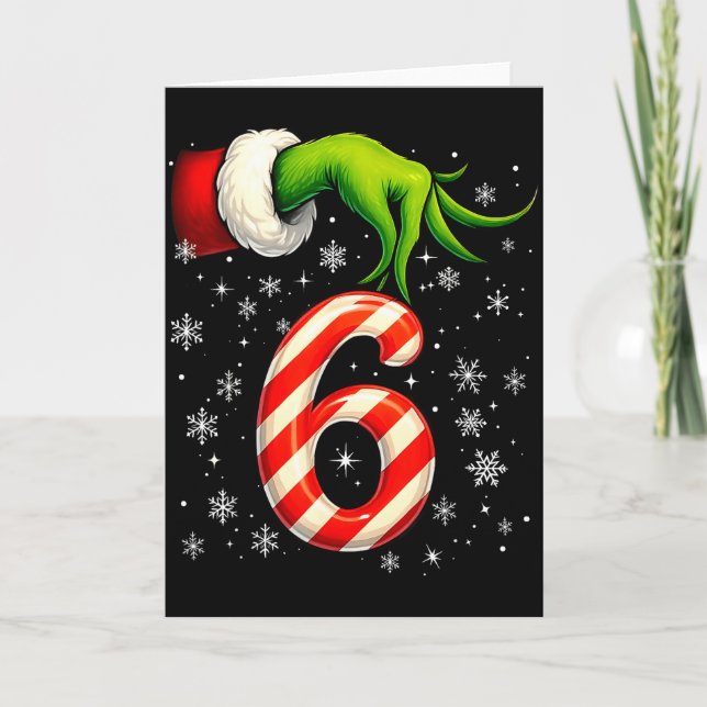 Tarjeta Six Seven Funny Christmas Couple Matching Meme  (Anverso)