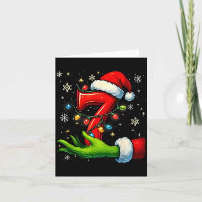Tarjeta Six Seven Funny Christmas Meme Couple Matching  (Anverso)