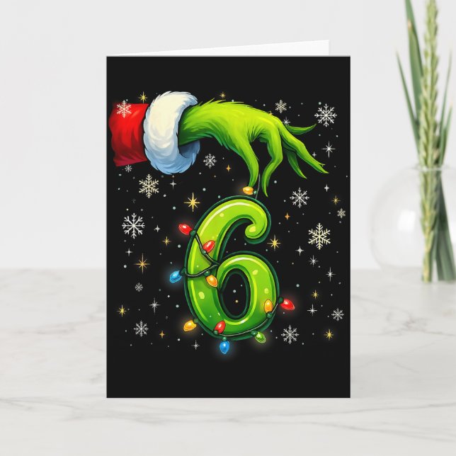 Tarjeta Six Seven Funny Christmas Meme Couple Matching  (Anverso)