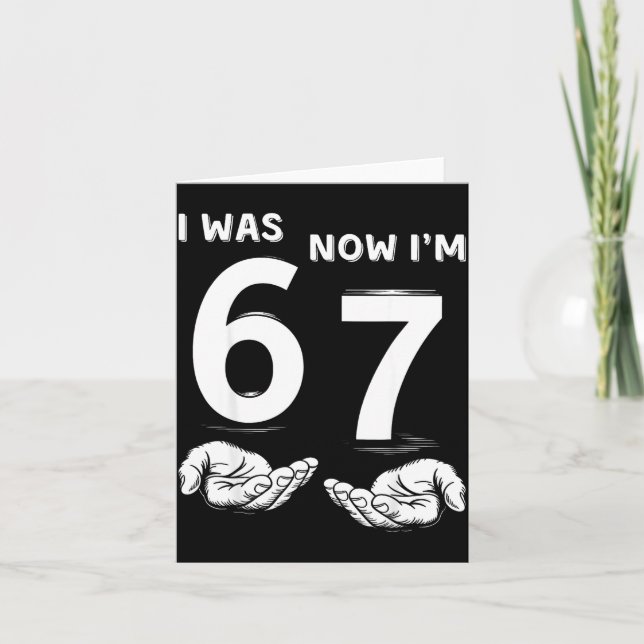 Tarjeta Six Seven Meme 7 Year Old Birthday Shirt Was 6 Now (Anverso)