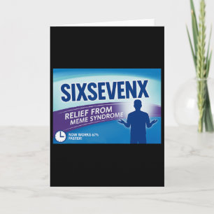 Tarjeta Sixsevenx Alivio De Los Números De Meme Parodia Ma