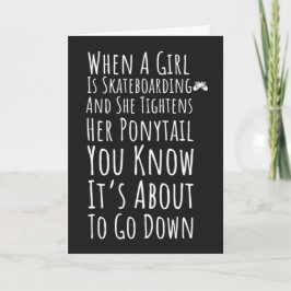Tarjeta Skateboard Cards For Women Skateboarder Skater