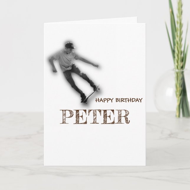 Tarjeta SKATEBOARD HAPPY BIRTHDAY Boy (Anverso)
