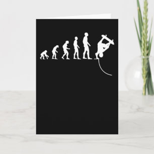Tarjeta Skateboarder Skater Skate Evolution Funny Gift