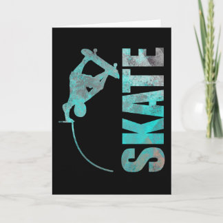 Tarjeta Skateboarder Skater Trick Trick Half Pipe Gift