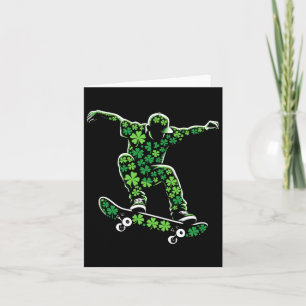 Tarjeta Skateboarding Shamrocks Niños Mens St Patricks