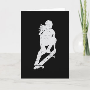 Tarjeta Skater Chica Skateboard Sk8 Skate Gift Idea