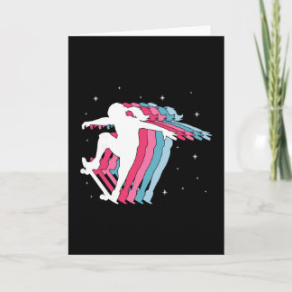 Tarjeta Skater Girl Skateboarder Skateboarding Girls Gift 