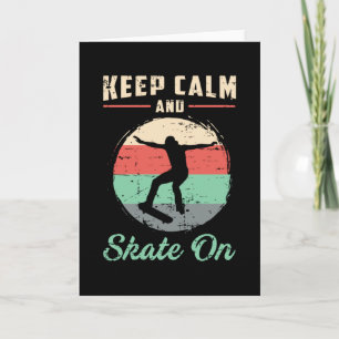 Tarjeta Skater Skateboard Keep Calm Skyft Gift Idea