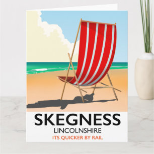 Tarjeta Skegness poster de playa de Lincolnshire
