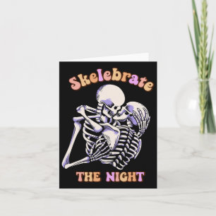 Tarjeta Skelebrate La Noche Esqueletos Temporada Espeluzna