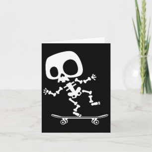 Tarjeta Skeletboard Skateboard Halloween Disstume divertid