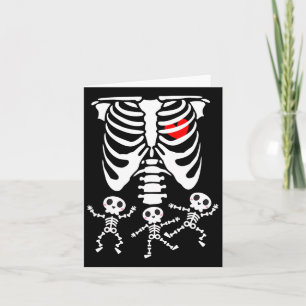Tarjeta Skeleton Baby Halloween Embarazo Disfraces de Pare