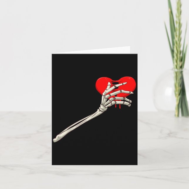 Tarjeta Skeleton Broken Heart Bones Divorce Breakup Heartb (Anverso)