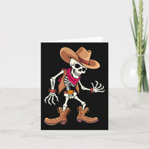 Tarjeta Skeleton Cowboy Halloween Disstume niños Hombres