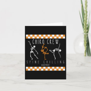 Tarjeta Skeleton Dancing Chiro Crew Chiropractor Halloween