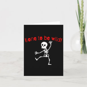 Tarjeta Skeleton Dancing Halloween Funny Bone Wild