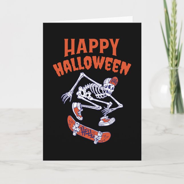 Tarjeta Skeleton de Halloween (Anverso)