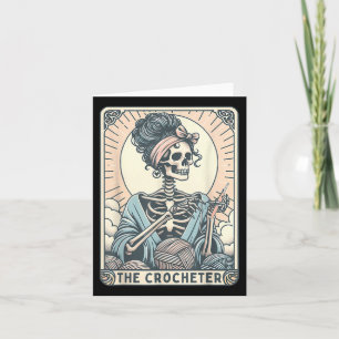 Tarjeta Skeleton El Crocheter Mom Tarot Card Knitter Croc