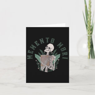Tarjeta Skeleton Filosofía estoica Cita latina memento Mor