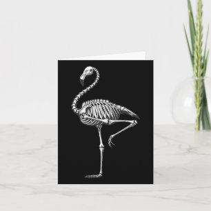 Tarjeta Skeleton Flamingo Halloween