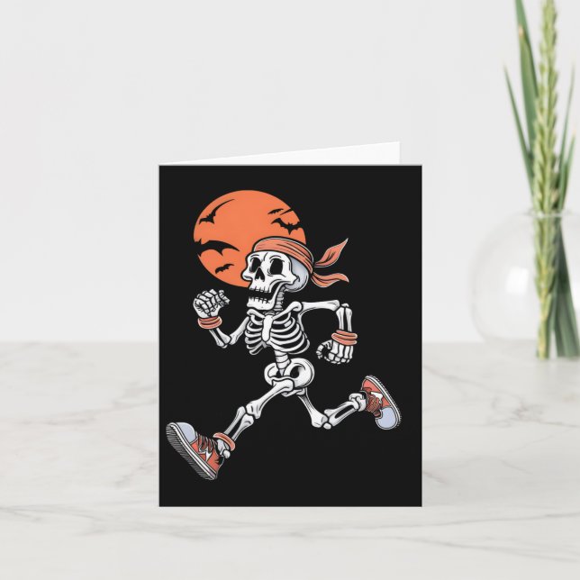 Tarjeta Skeleton Funny Halloween Disstumen Hombres Mujeres (Anverso)