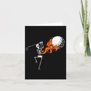 Tarjeta Skeleton Golf Funny Halloween Disstuve Golf Spor