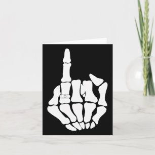 Tarjeta Skeleton Groom Boda se acaba de casar espumoso gót