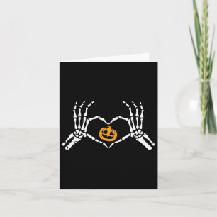 Tarjeta Skeleton Halloween Costume Bones Pumpki