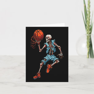 Tarjeta Skeleton Halloween Espeluznante traje de cráneo Du