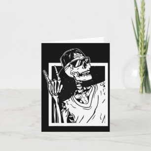Tarjeta Skeleton Hand Halloween Disstume divertida música 