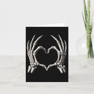 Tarjeta Skeleton Hand Heart Xray Retro Funny Halloween Cos