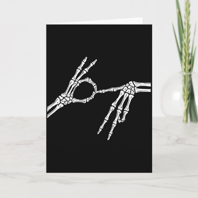 Tarjeta Skeleton Hands Six Seven 6 7 Halloween Costume Men (Anverso)
