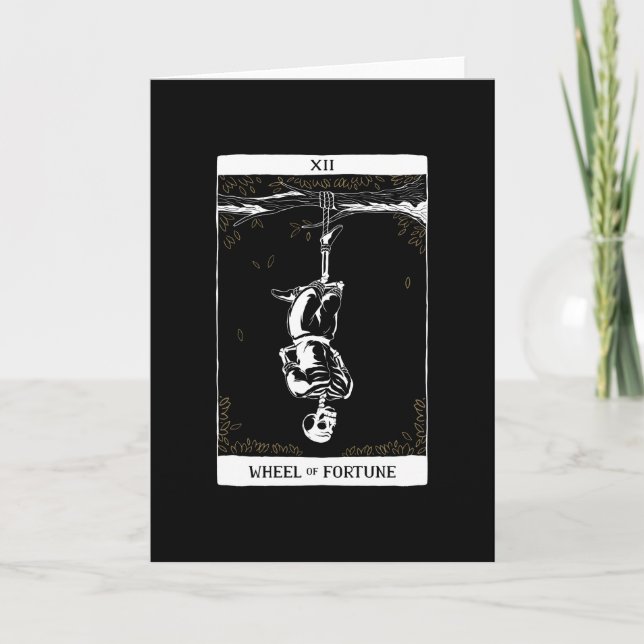 Tarjeta Skeleton Hanged Man Tarot (Anverso)