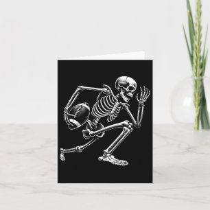 Tarjeta Skeleton Jugando Fútbol Halloween Skull Lover
